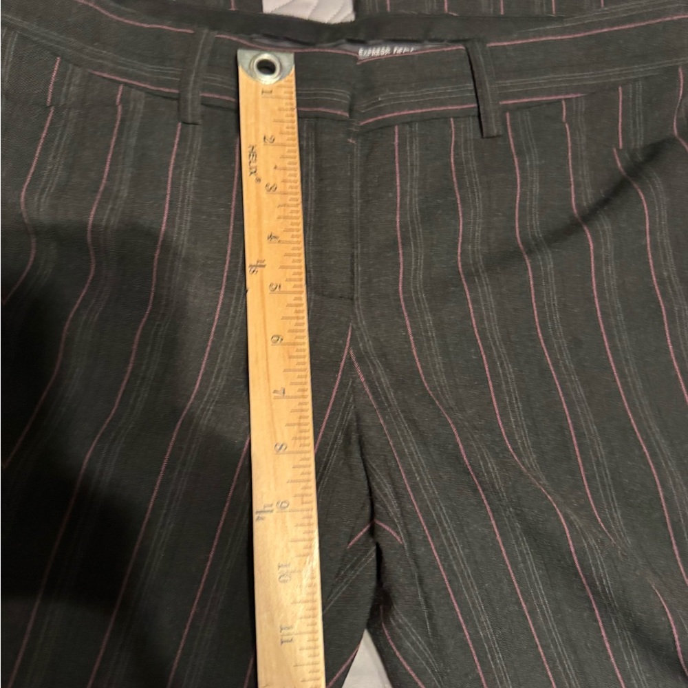 90’s Express Design Studio Black Pink & Gray Pinstripe Dress Pants Size 6 - Picture 4 of 5